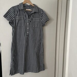 Vineyard Vines Navy Gingham Shirt Dress w/ pockets ! Size 6